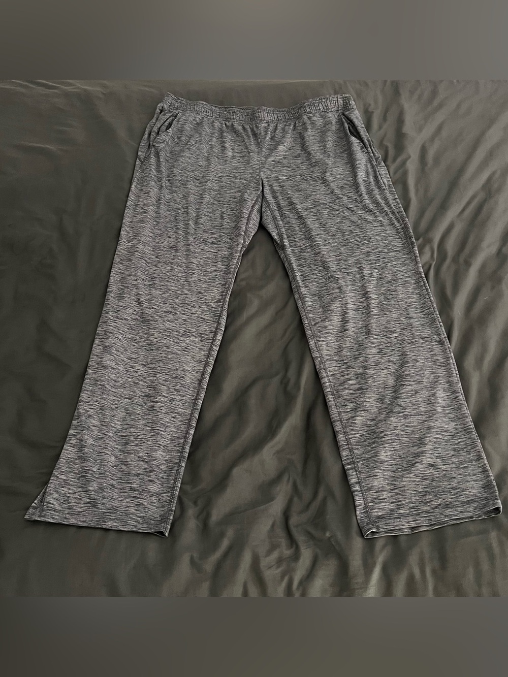 All in Motion Gray Marled Wide-Leg Sweat Jogging Athletic Lounge Pants